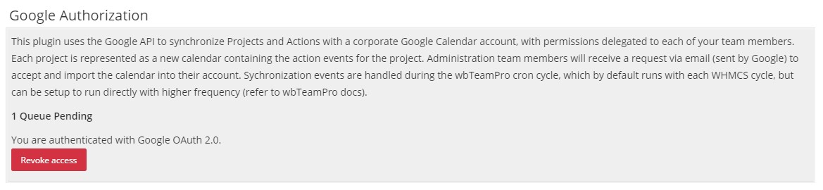 Google Calendar Plugin Pending Activation