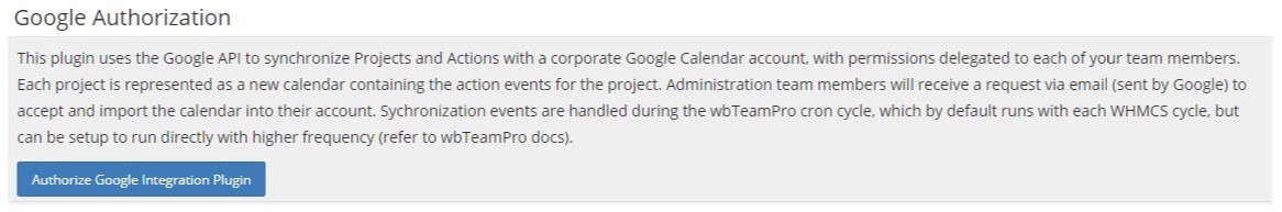Google Calendar Plugin Pending Activation
